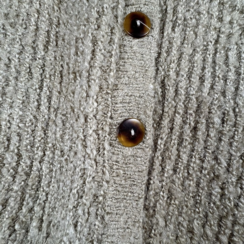 90s Y2K Sarah Arizona‎ Cardigan Women M Beige USA Soft Textured Cottagecore VTG - Picture 11 of 13